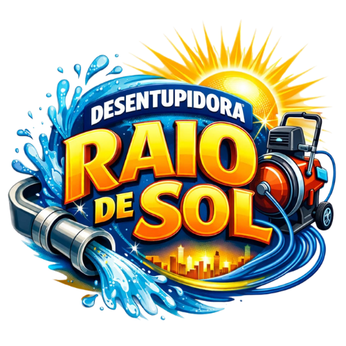 Logotipo Desentupidora Raio de Sol - Desentupidora com atendimento 24 horas.